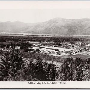 Creston BC British Columbia Canadá RPPC Cartão Postal Y3
