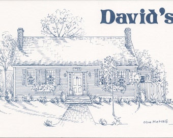 David's Restaurant Bennington New Hampshire Olive Metcalf Artist Unused Advertising Postcard Y2