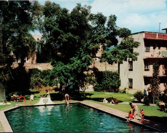 Hotel Marik Plaza Cuernevaca Mexiko Schwimmbad unbenust Vintage Postkarte Y3