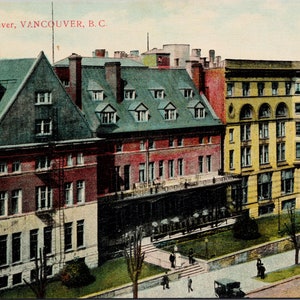Vancouver BC Hotel Vancouver Carte postale d’importation européenne inutilisée Y3