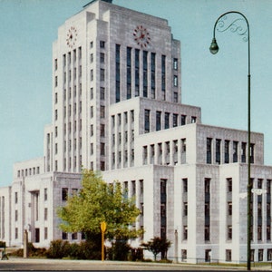 Vancouver BC City Hall British Columbia Unbenutzt Vintage Postkarte Y1