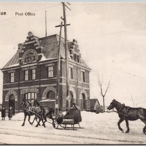 Aylmer QC Correios Cavalos Trenó Não Utilizado Cartão Postal Ilustrado Co Cartão Postal Y4