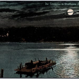 Postal sin usar de Valentine Sons, Alberta, ferry de Edmonton a Strathcona, Y3