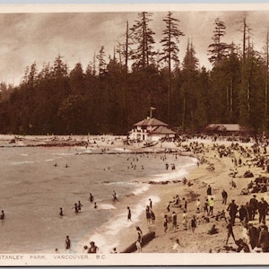 Carte Postale Second Beach Stanley Park Vancouver BC Colombie-Britannique Canada Y3