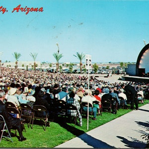 Sun City AZ Le Sun Bowl Arizona Carte postale vintage des années 1960 Y2