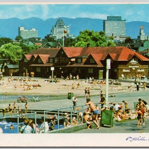 Carte postale Y3 Kitsilano Beach Vancouver BC Colombie-Britannique Kits Beach Gibbons