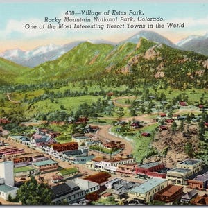 Carte postale Y4 Village of Estes Park Parc national des Montagnes Rocheuses Colorado CO USA