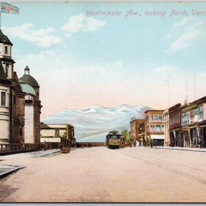 North Vancouver BC Westminster Avenue Tram British Columbia Cartolina Y3