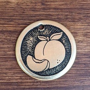 Peach Pet Tag