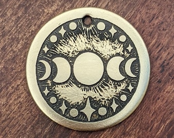 Moon Phases Pet Tag