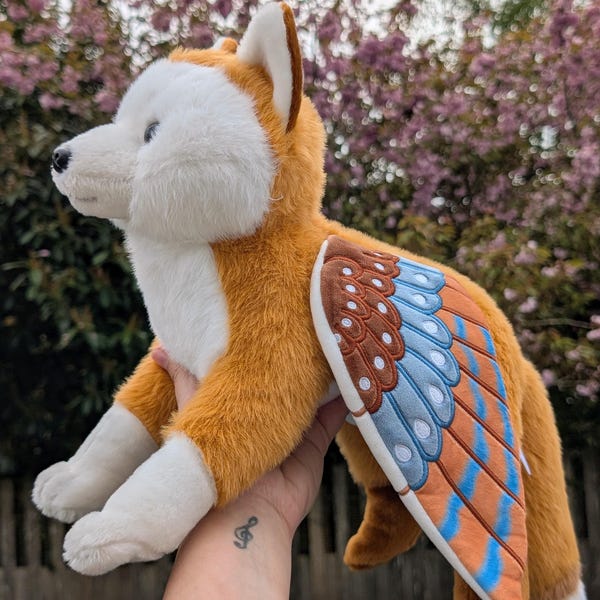 Peluche de búho común y zorro
