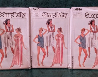 Vintage SIMPLICITY #6916 Sewing Patterns// UNCUT// Misses/' Easy To Sew...