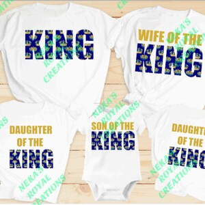 KING/PRINCE family png blue/gold crown bundle