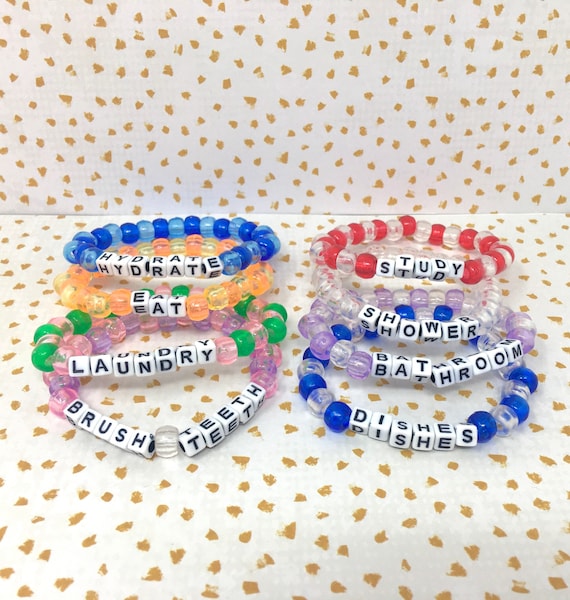 Stackable Habit Tracking Bracelets - Set of 6 | Reminder Bracelet | Wrist  Reminders | Task Bracelet | Habit Bracelet | MakerPlace by Michaels