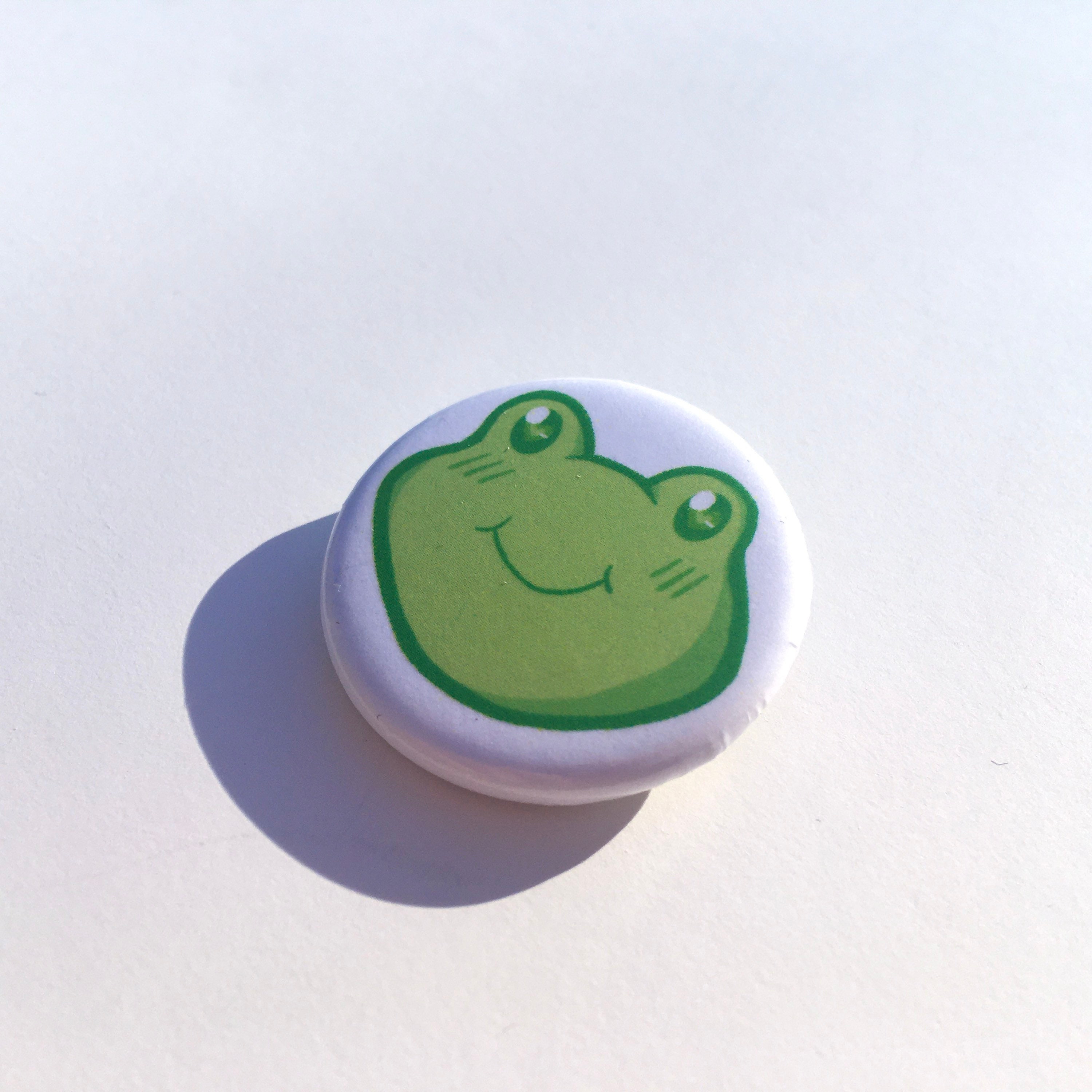 Happy Frog Button || Froggy, Frogger, Cute, Aesthetic, Cartoon, Cute ...