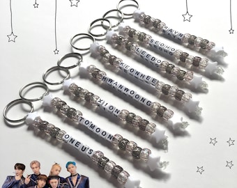 ONEUS Inspired Kandi Keychains || K-Pop, Beaded Keychains, Keychain, Kandi Keychain, Clip-on Keychain, Back to School, Kpop, Music, TOMOON