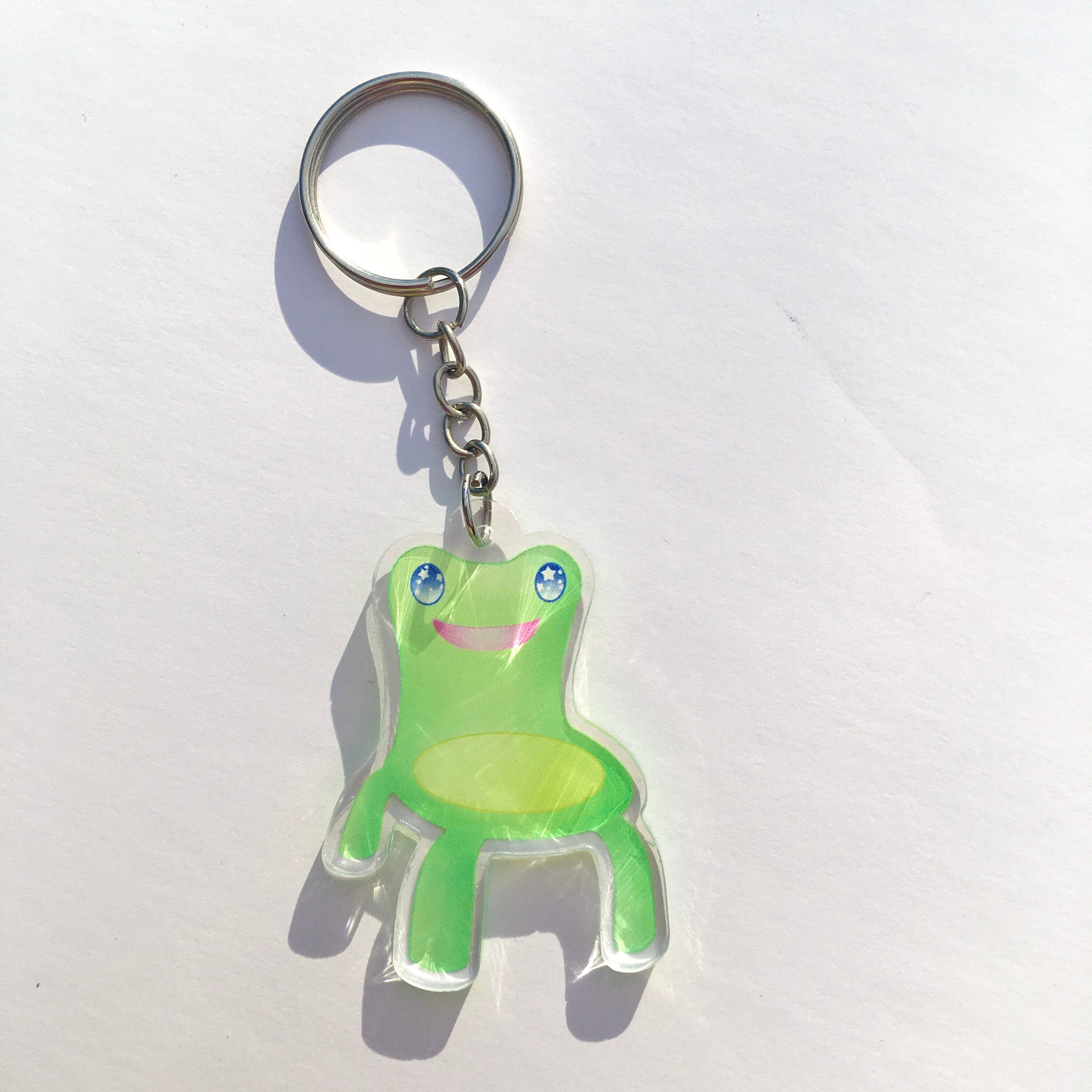 Froggy Chair Keychain Acrylic Charm Frogger Frog Cute Etsy