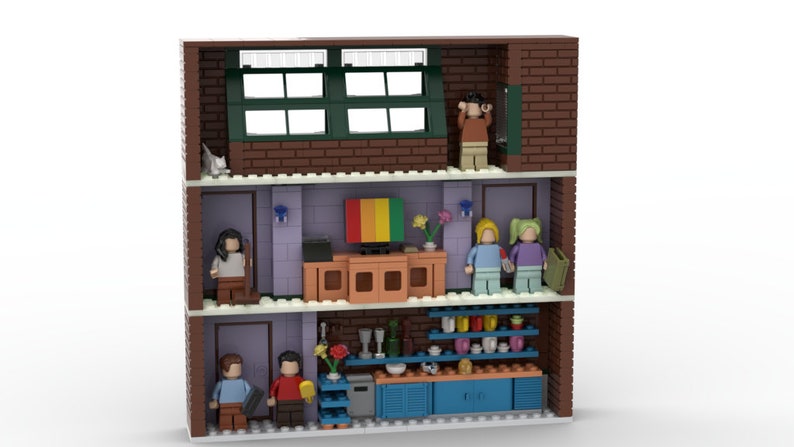 The FRIENDS lego frame of Monica's apartment LEGO MOC | Etsy