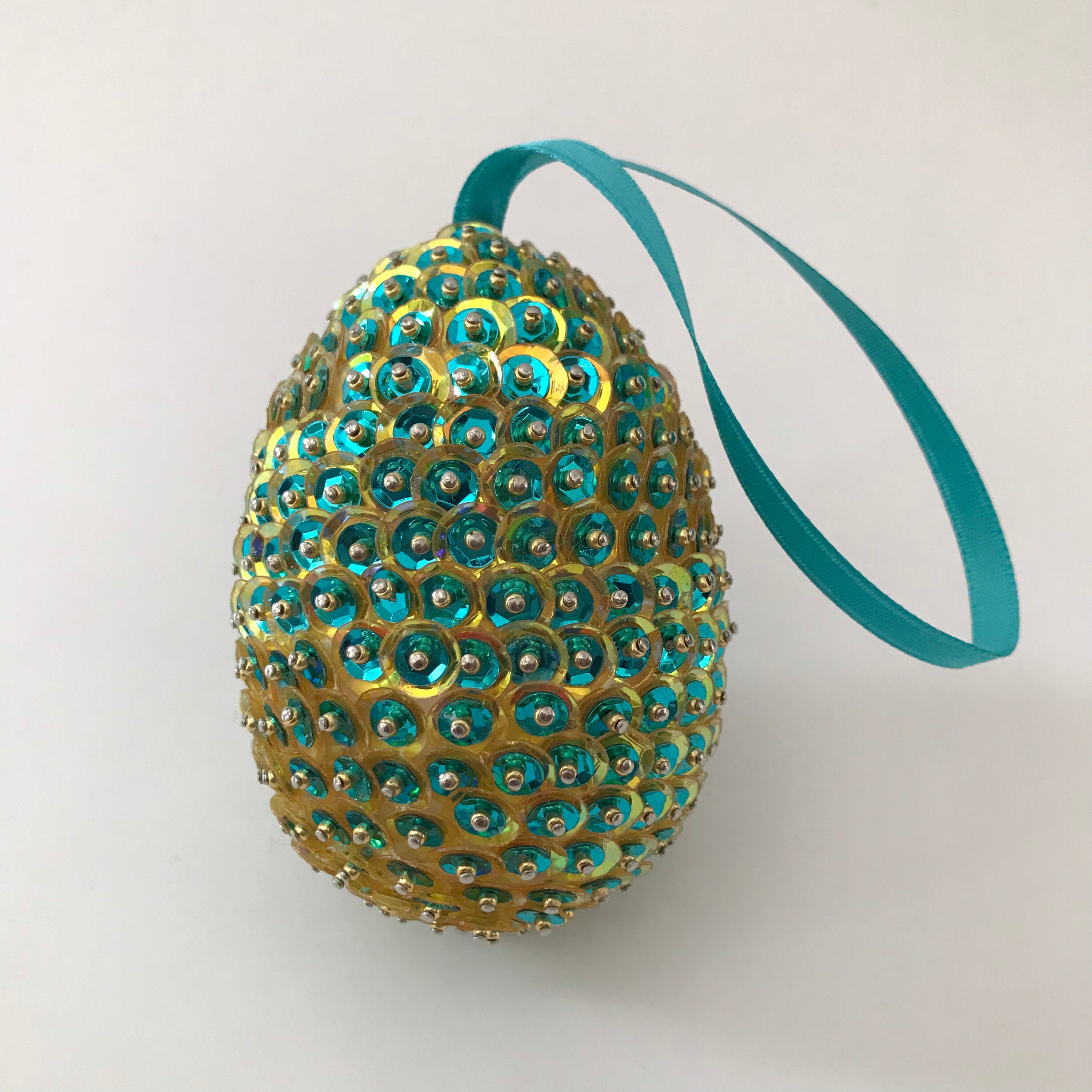 Easter egg sequin ornament kit Etsy