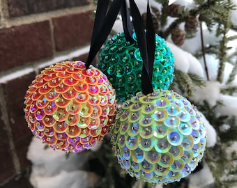 Sequin ornament ball kit