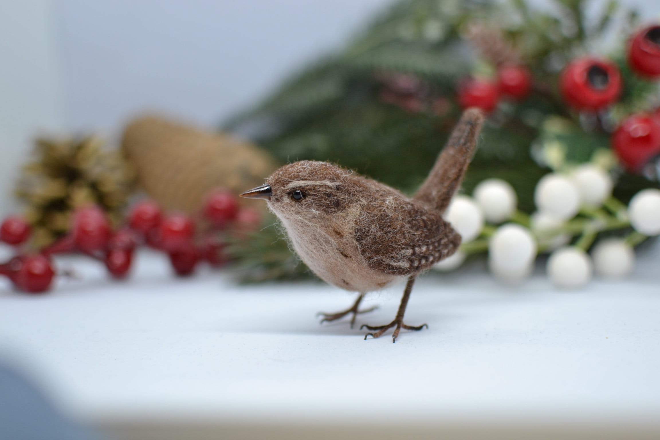 Needle felted wren birds. Spring birds. Easter Birds home decor. Birds ornament. Wren sculpture (made to order)