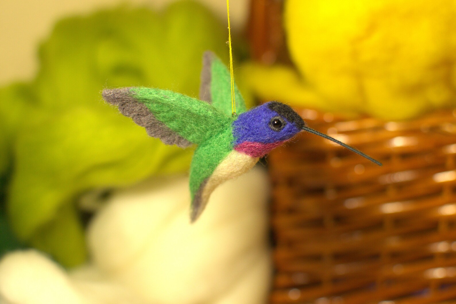 Needle Felted Hummingbirdgreen. Needle Felted Birds.needle Etsy