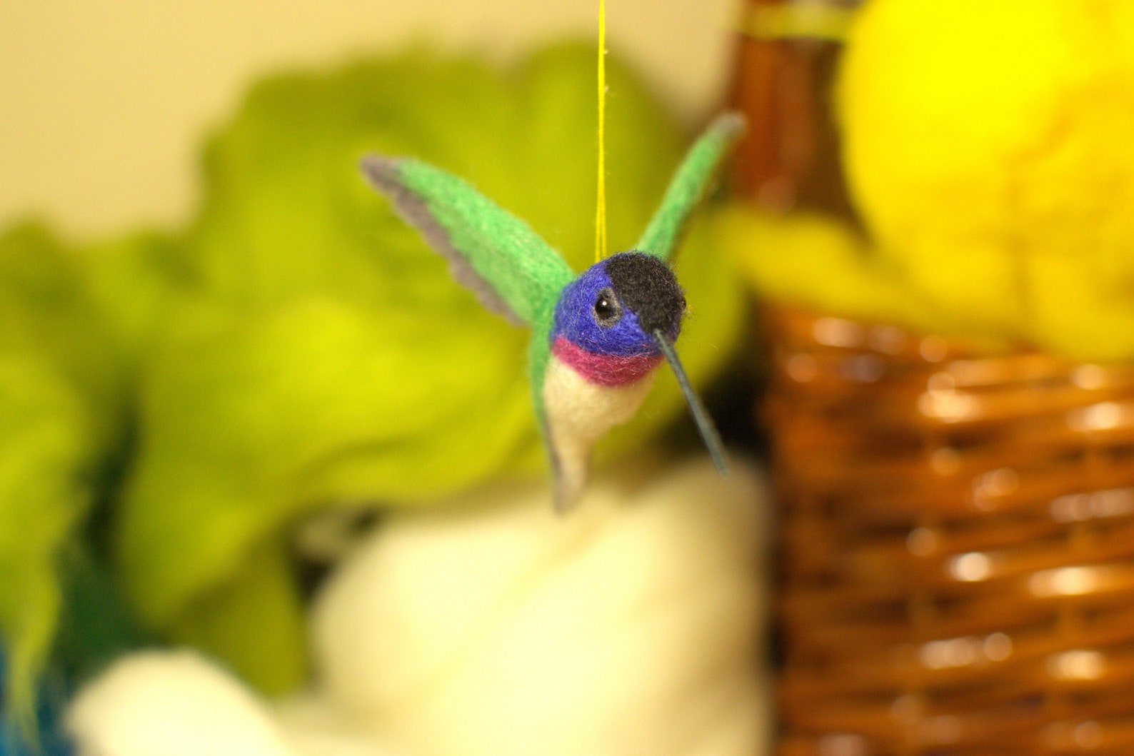 Needle Felted Hummingbirdgreen. Needle Felted Birds.needle Etsy