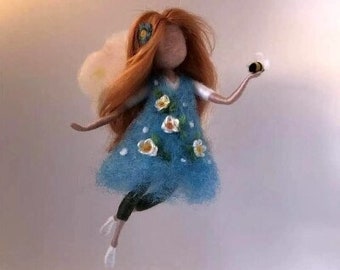 Felted dolls 10 styles to make, fairies , doll needle felting kit   Handmade Pocket  Doll Toy Handcraft Fairy Wool Needle Felting Material