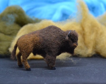 American bison Needle felted buffalo. (made to order)