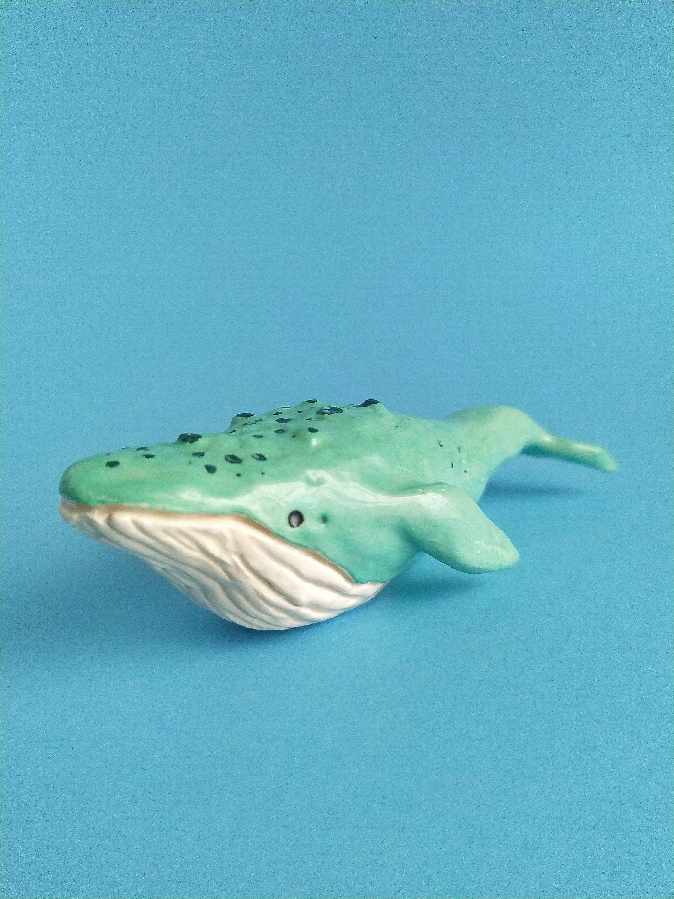 Ceramic Whale Handmade Figure Blue Whale Animal Decoration. Etsy