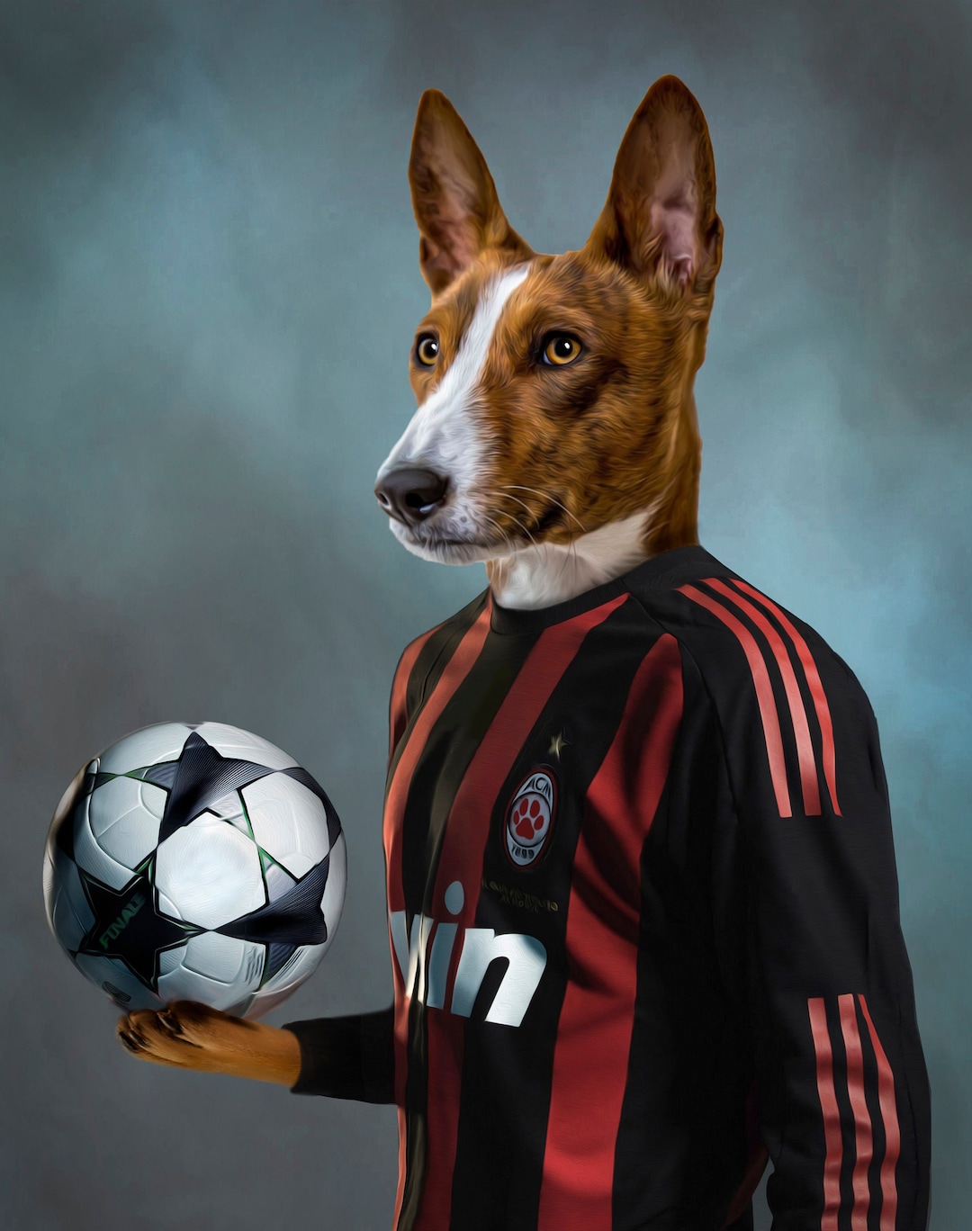 Soccer Pet Portrait MLS Dog Portrait Poster Custom Dog Etsy