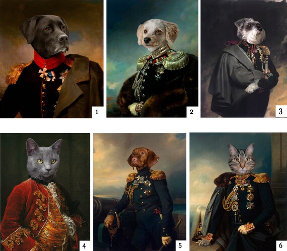 Custom Dog Portrait, Pet Painting, Pet Portrait Royal, Renaissance pet art, King Queen dog pet art, Funny Pet Lover Gift, Pet Loss gift