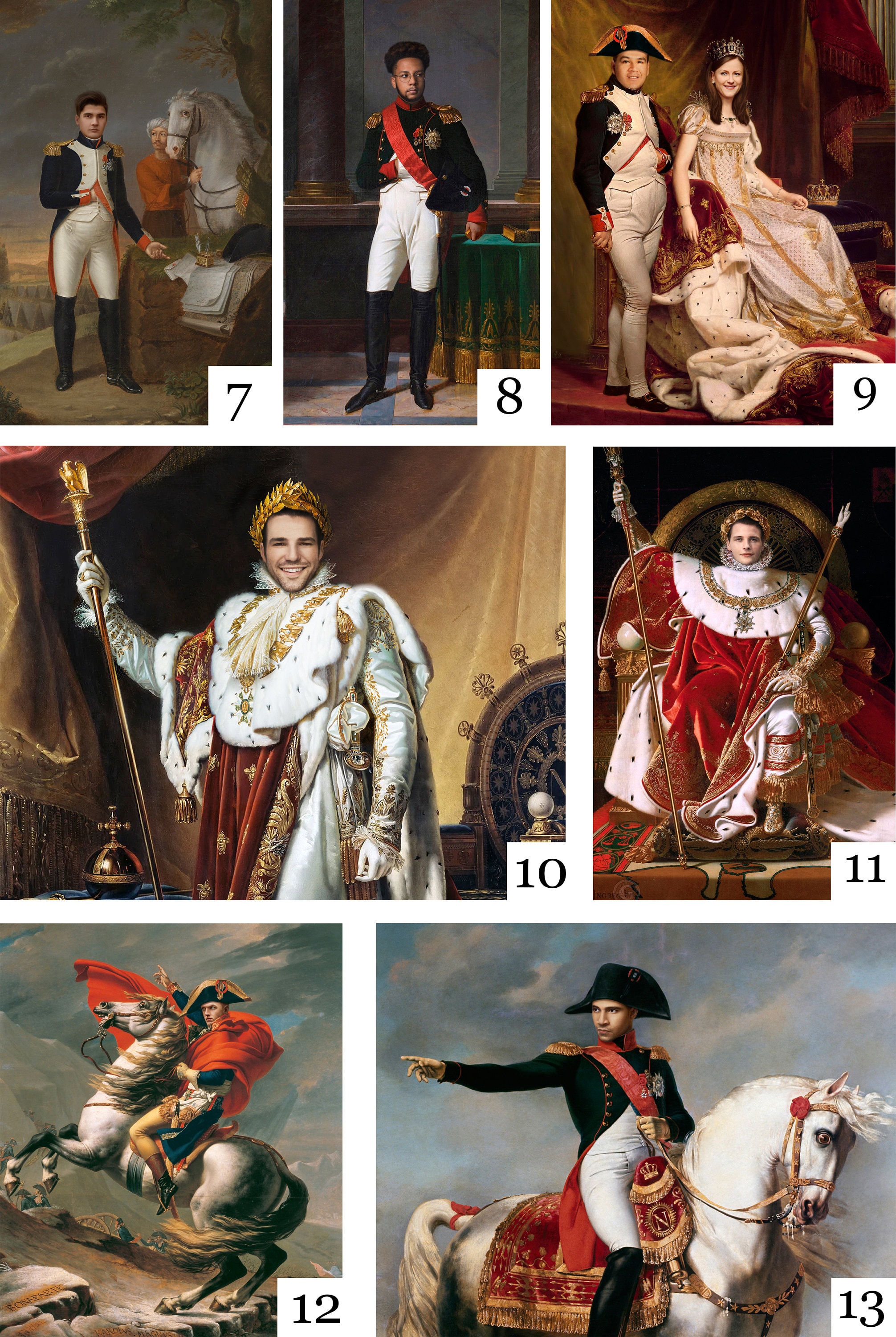 ここ3点　クリスマスプレゼントを運ぶソリ、ナポレオン皇帝像、肖像 ここ様専用3点 クリスマスプレゼントを運ぶソリ、ナポレオン皇帝