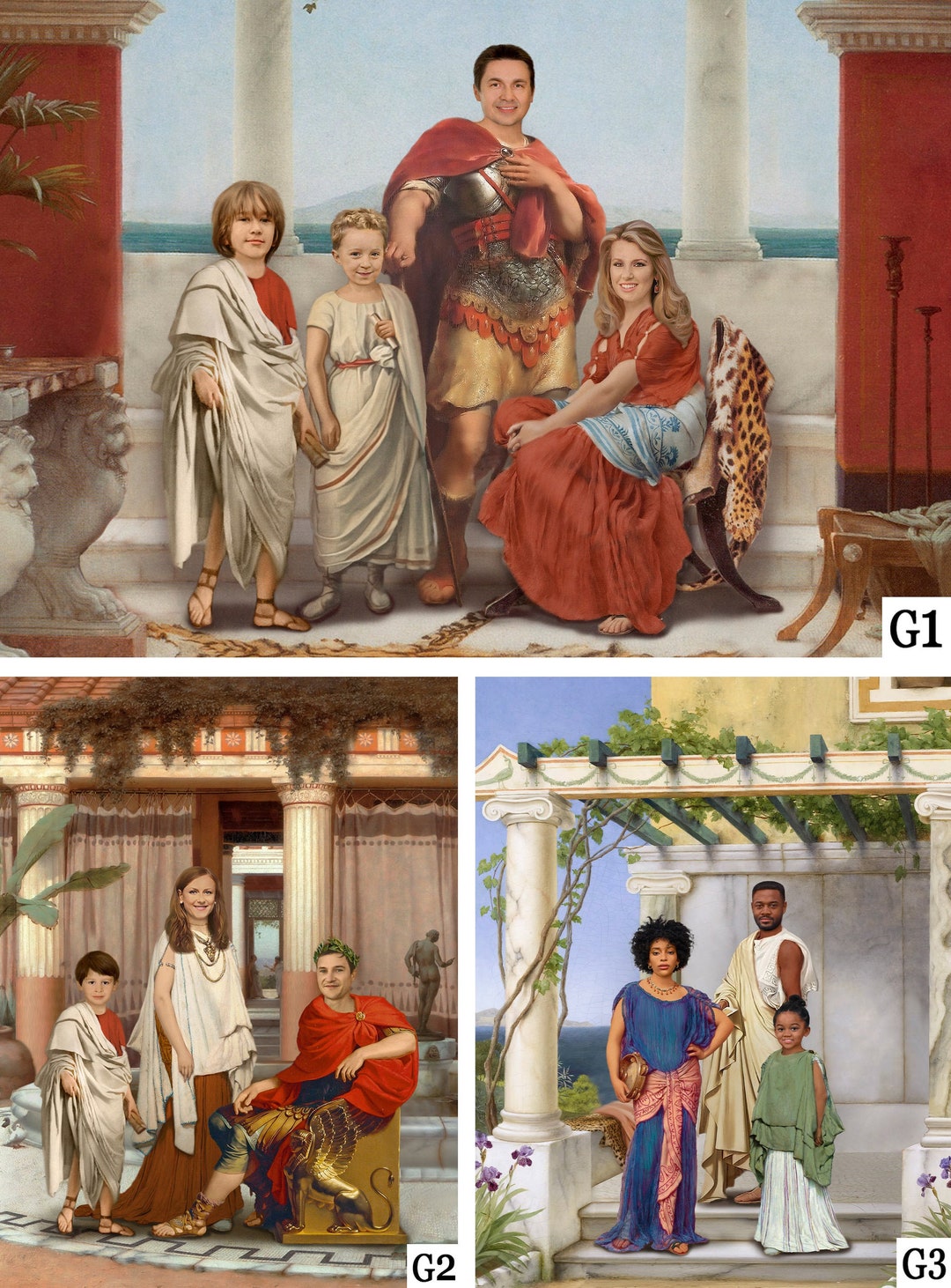Greek Family Portraits Roman Portraits Custom Family - Etsy Australia