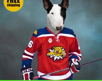 Hockey Portrait, NHL Hundeportrait, NHL Hundeportrait, NHL Hundeportrait, NHL Hundeportrait, Hundeportrait, Hundeportrait, Hundeportrait, Hundeportrait, Sportliebhaber, Vatertagsgeschenk