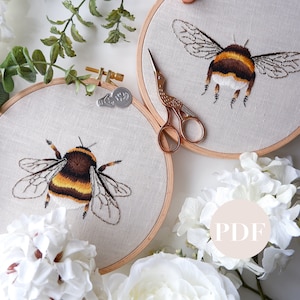 Set of Two Bumblee Patterns: The Humble Bumblebee and The White-Tailed Bumblebee