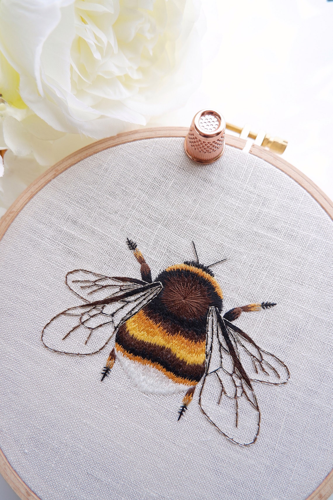 The Humble Bumble Bee PDF Pattern: Bee Embroidery Pattern, PDF ...