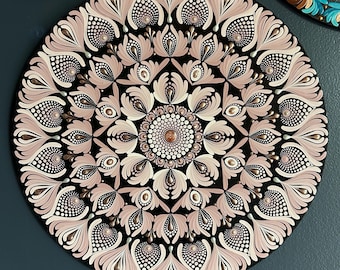 14” mandala, mandala wall art, mandala painting, mandala art, mandala painting