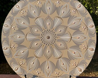 14” mandala, mandala wall art, mandala painting, mandala art