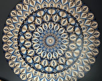 24” mandala, wall art, painting, mandala art, mandala painting