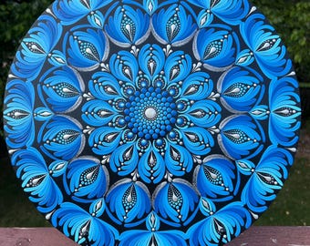 14” mandala, mandala wall art, mandala painting, mandala art