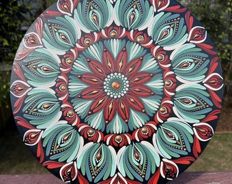 14” mandala, mandala wall art, mandala painting, mandala art