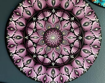 14” mandala, mandala wall art, mandala painting, mandala art