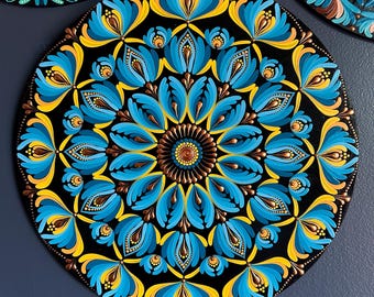 14” mandala, mandala wall art, mandala painting, mandala art