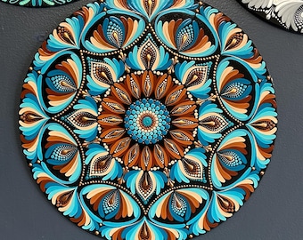 14” mandala, mandala wall art, mandala painting, mandala art, mandala painting
