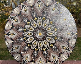 14” mandala, mandala wall art, mandala painting, mandala art