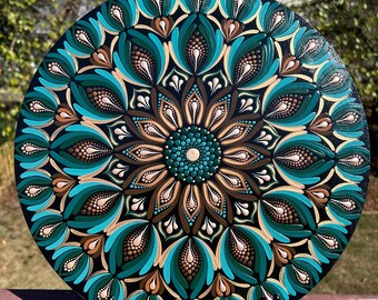 14” mandala, mandala wall art, mandala painting, mandala art