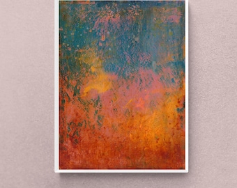 Pintura acrílica abstrata original em tons de marrom, arte de parede moderna (11,8" x 15,7")