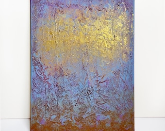 Dipinto astratto originale in acrilico, decorazione murale materica, 30 x 40 cm.