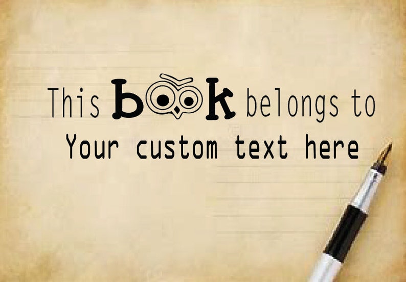 BI 55 This Book Belongs Stamp,Personalised Book Stamp Personalized Stamp Gift Classroom Return To